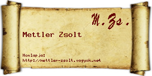Mettler Zsolt névjegykártya